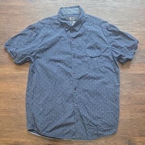 Men's Navy Polka Dot Button-Down Shirt